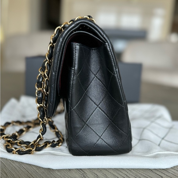 ‼️SOLD‼️ AUTHENTIC CHANEL Classic Jumbo Double Flap Bag, Lambskin, Blk, Gold H/W - Picture 8 of 16